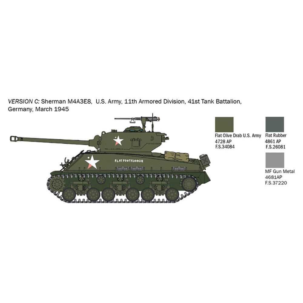 ITALERI 1/56 M4A3E8 SHERMAN