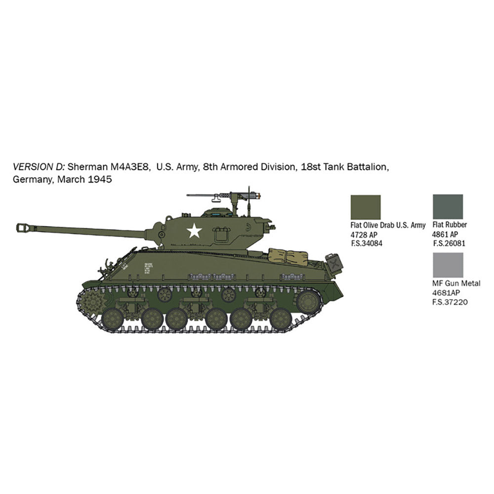 ITALERI 1/56 M4A3E8 SHERMAN