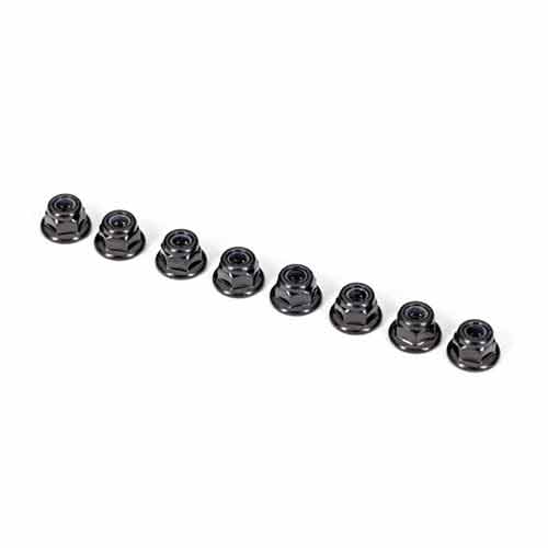 TRAXXAS NUTS 3MM NYLON LOCKING FLANGED BLACK (8)