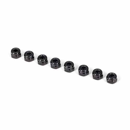 TRAXXAS NUTS 3MM NYLON LOCKING BLACK (8)