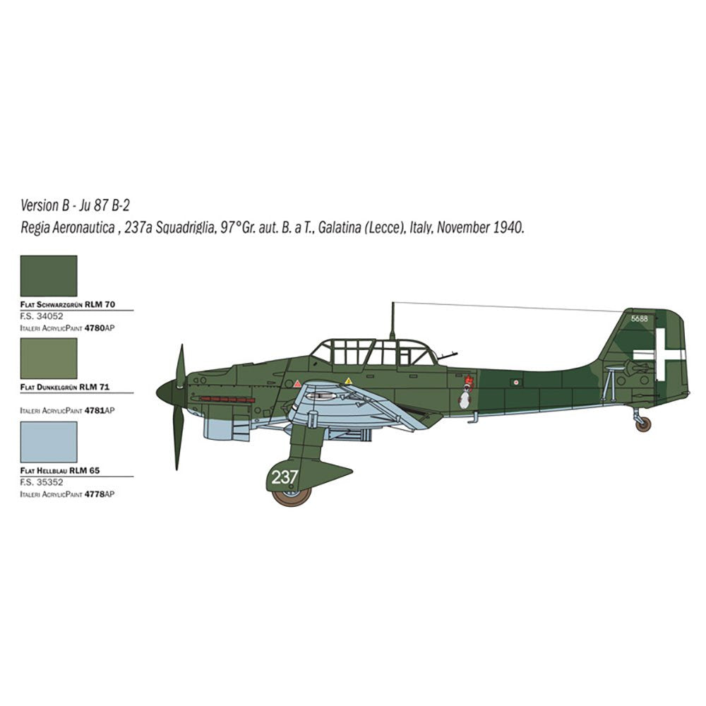 ITALERI 1/48 JU 87 B-2/R-2 STUKA "PICCHIATELLO"