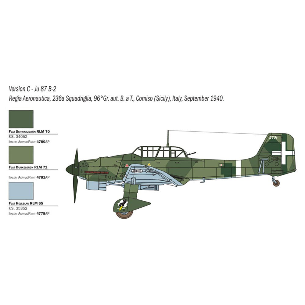 ITALERI 1/48 JU 87 B-2/R-2 STUKA "PICCHIATELLO"