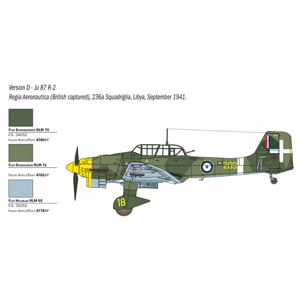 ITALERI 1/48 JU 87 B-2/R-2 STUKA "PICCHIATELLO"