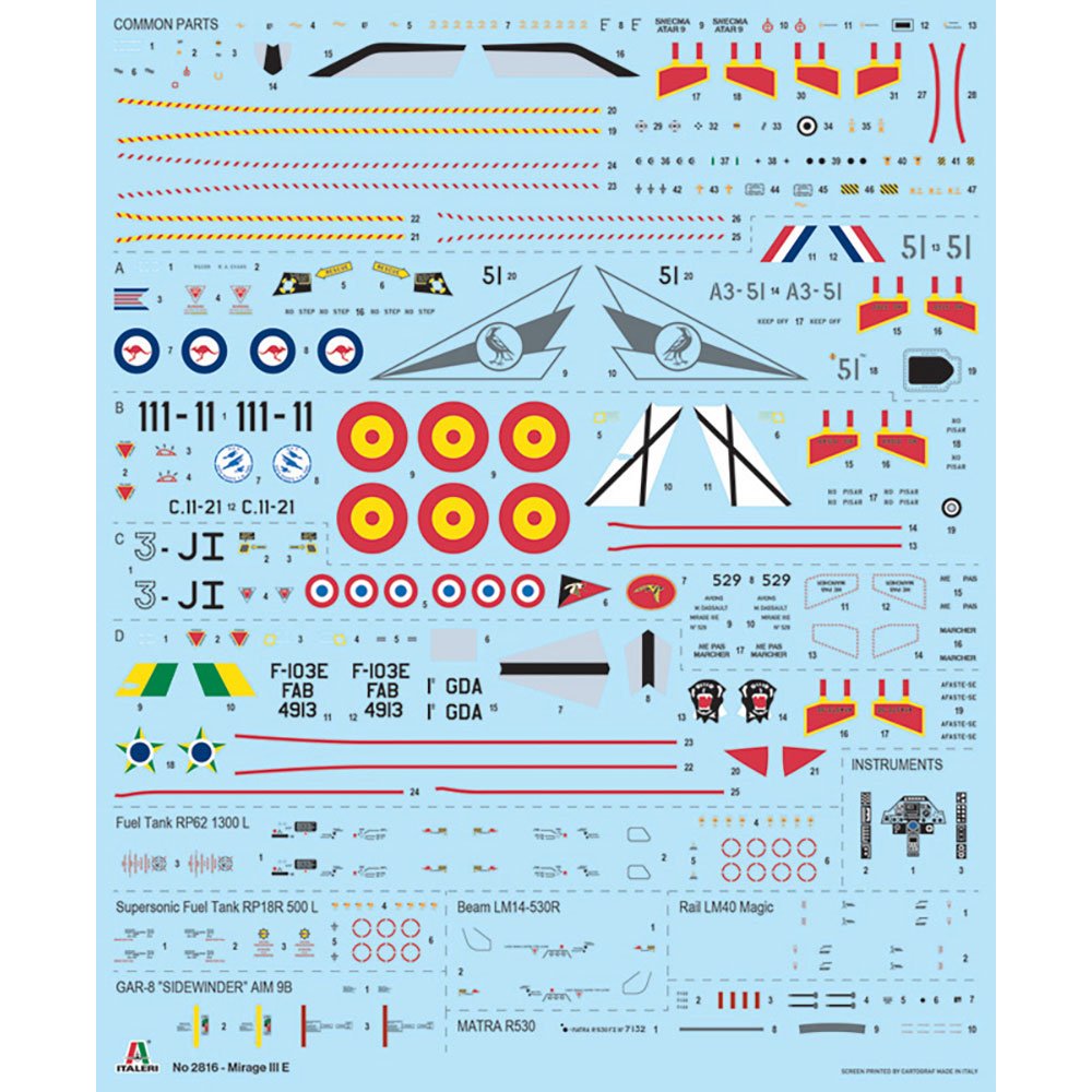 ITALERI 1/48 MIRAGE III E  WITH AUS. DECALS
