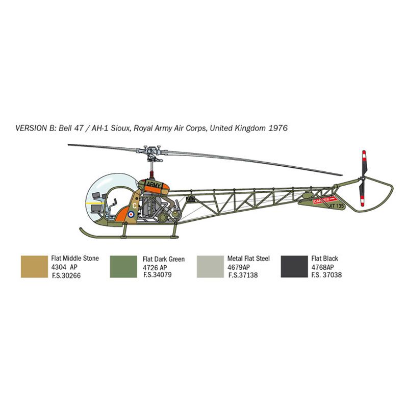 ITALERI 1/48 OH-13 SIOUX COREAN WAR