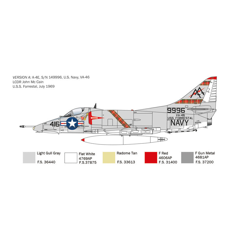 ITALERI 1/48 A-4 E/F/G SKYHAWK  WITH AUS. DECALS