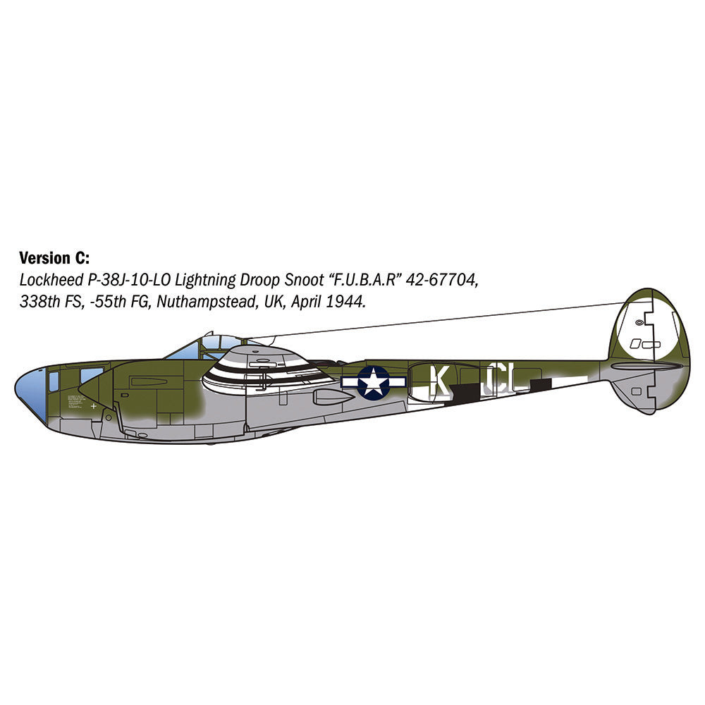ITALERI 1/48 P-38J LIGHTNING - EUROPEAN THEATRE OPERATIONS