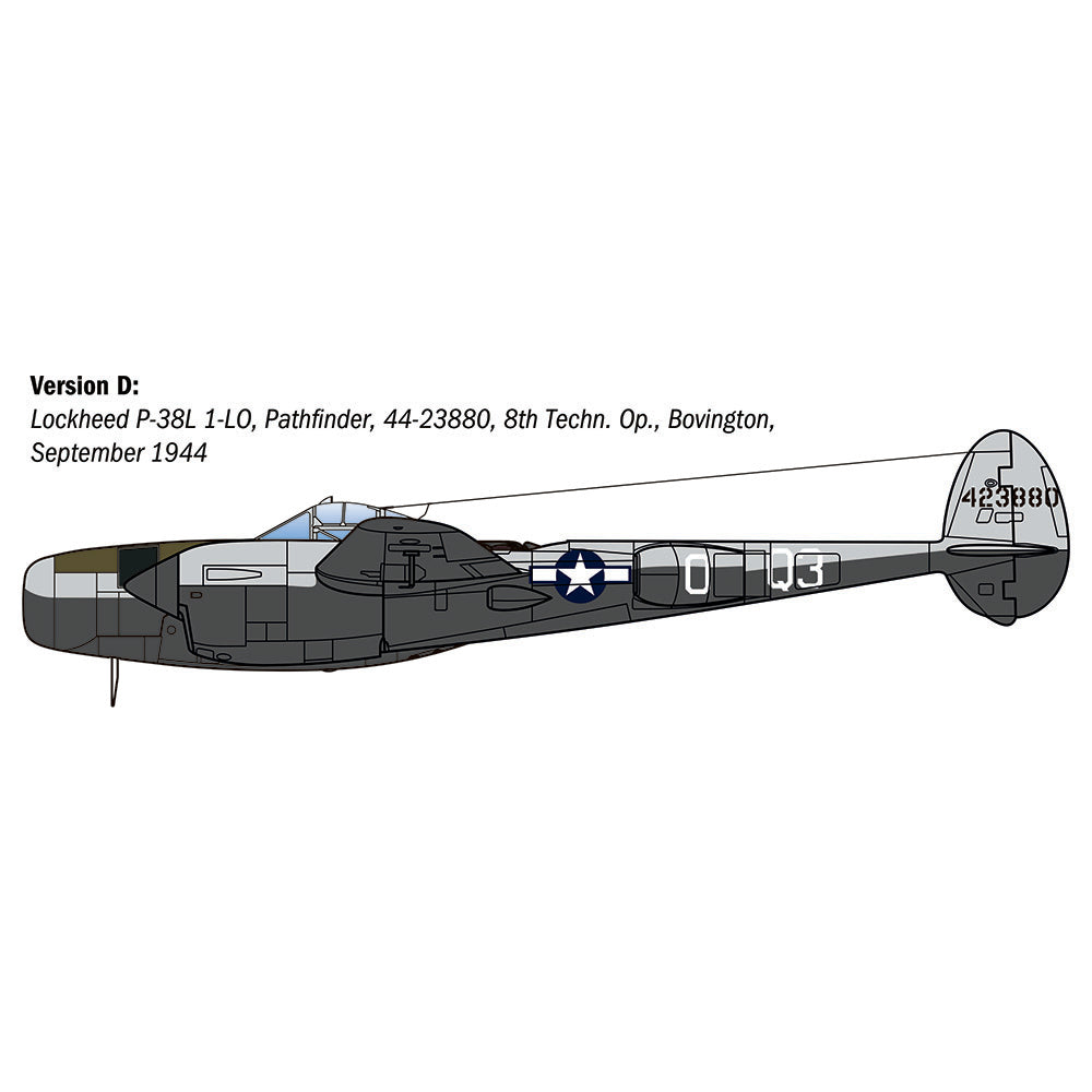 ITALERI 1/48 P-38J LIGHTNING - EUROPEAN THEATRE OPERATIONS