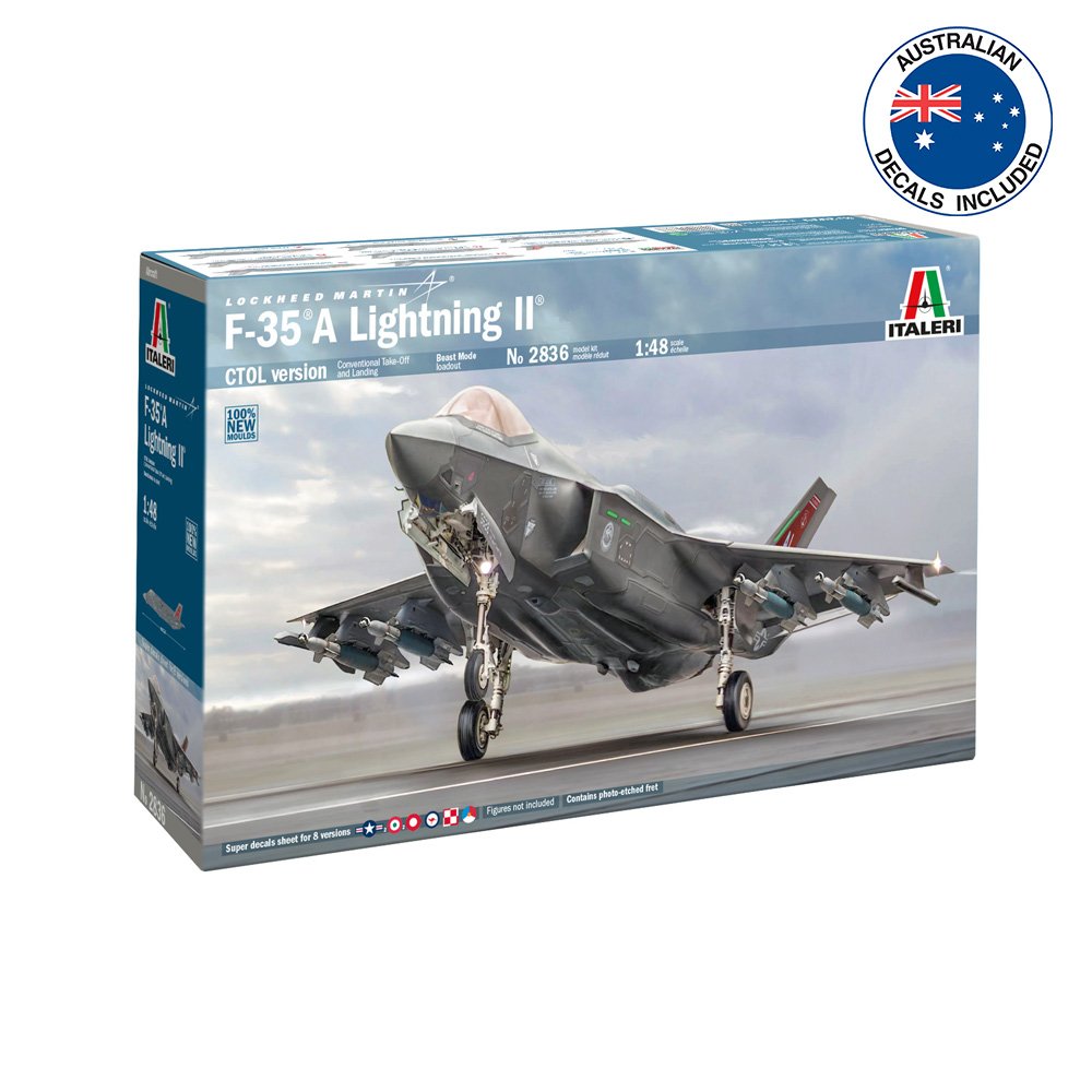 ITALERI 1/48 F-35A LIGHTNING II (BEAST MODE) WITH AUS. DECALS