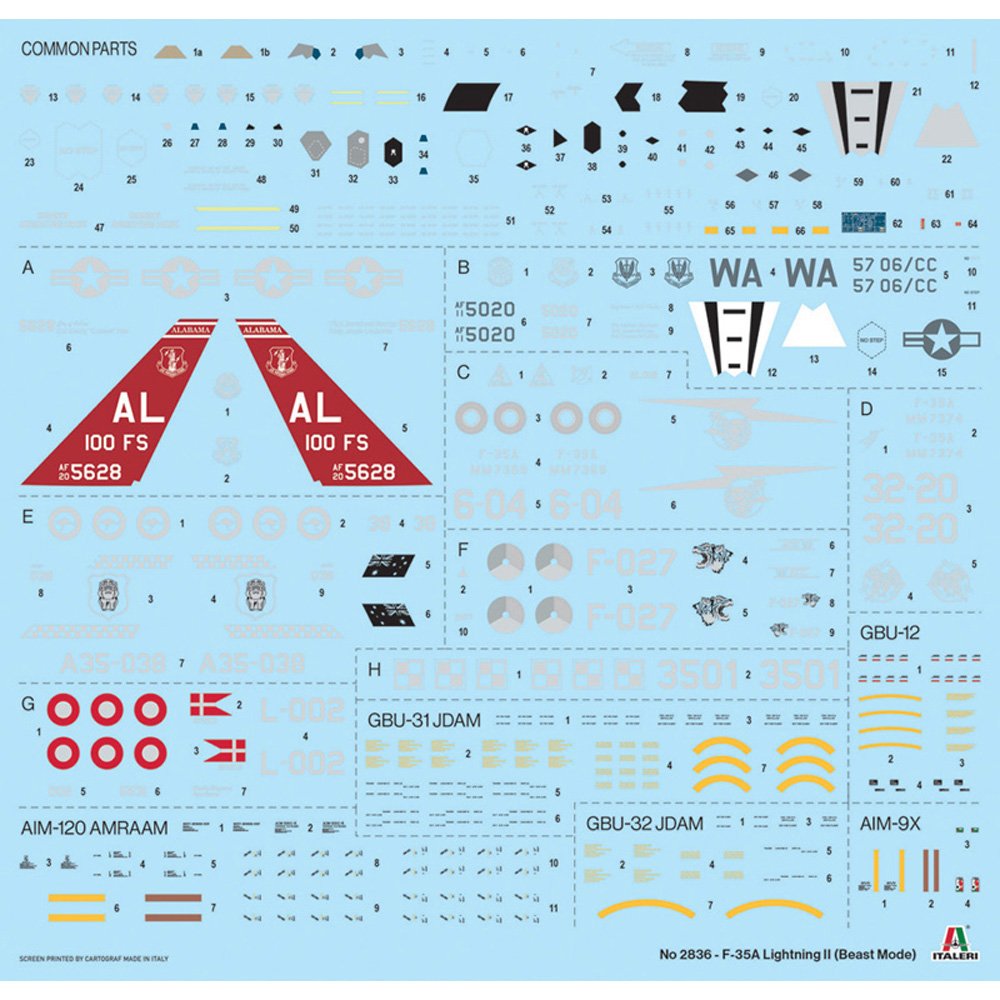 ITALERI 1/48 F-35A LIGHTNING II (BEAST MODE) WITH AUS. DECALS