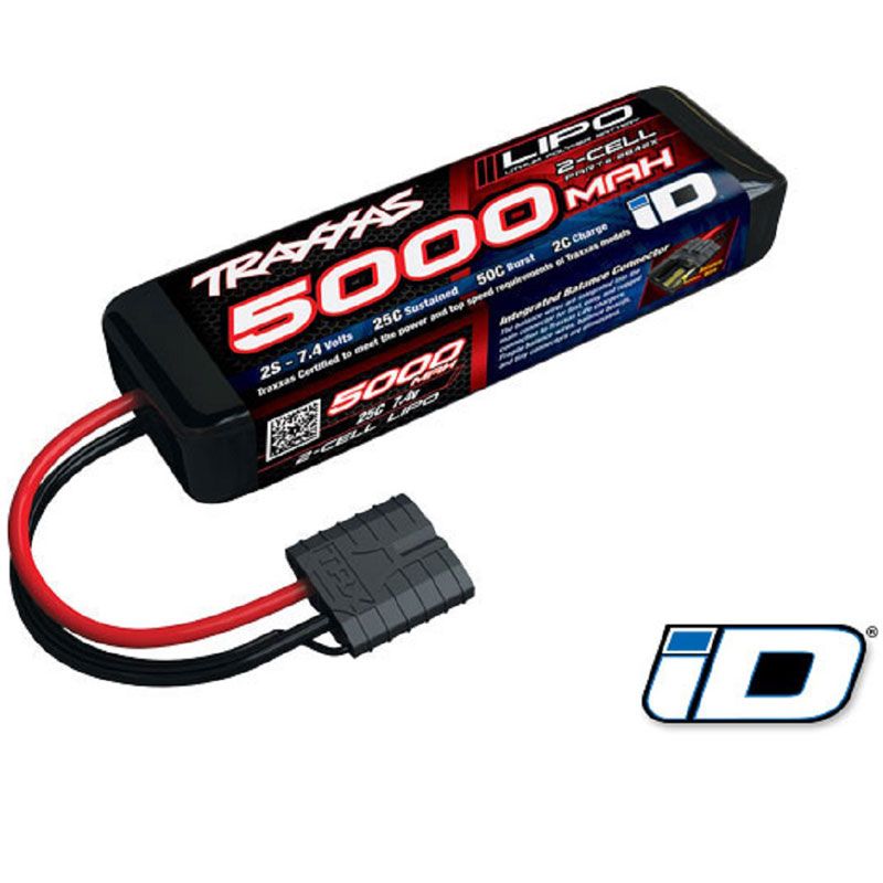 TRAXXAS 5000MAH 7.4V 2-CELL 25C LIPO BATTERY