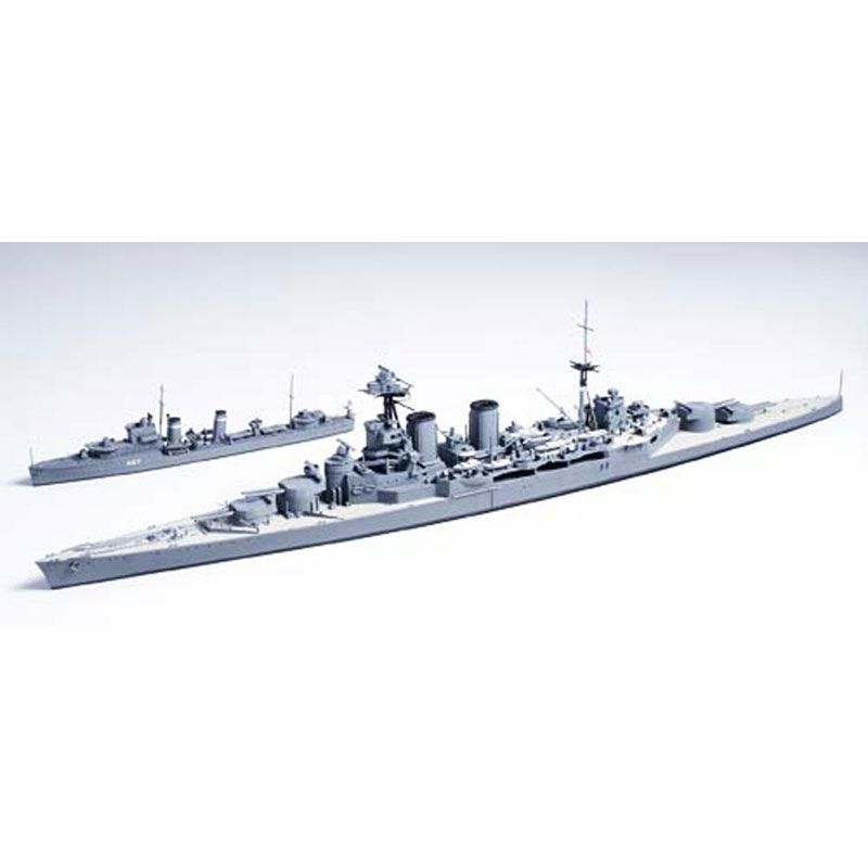 TAMIYA 1/700 BRITISH BATTLE CRUISER HOOD AND E CLASS DESTROYER