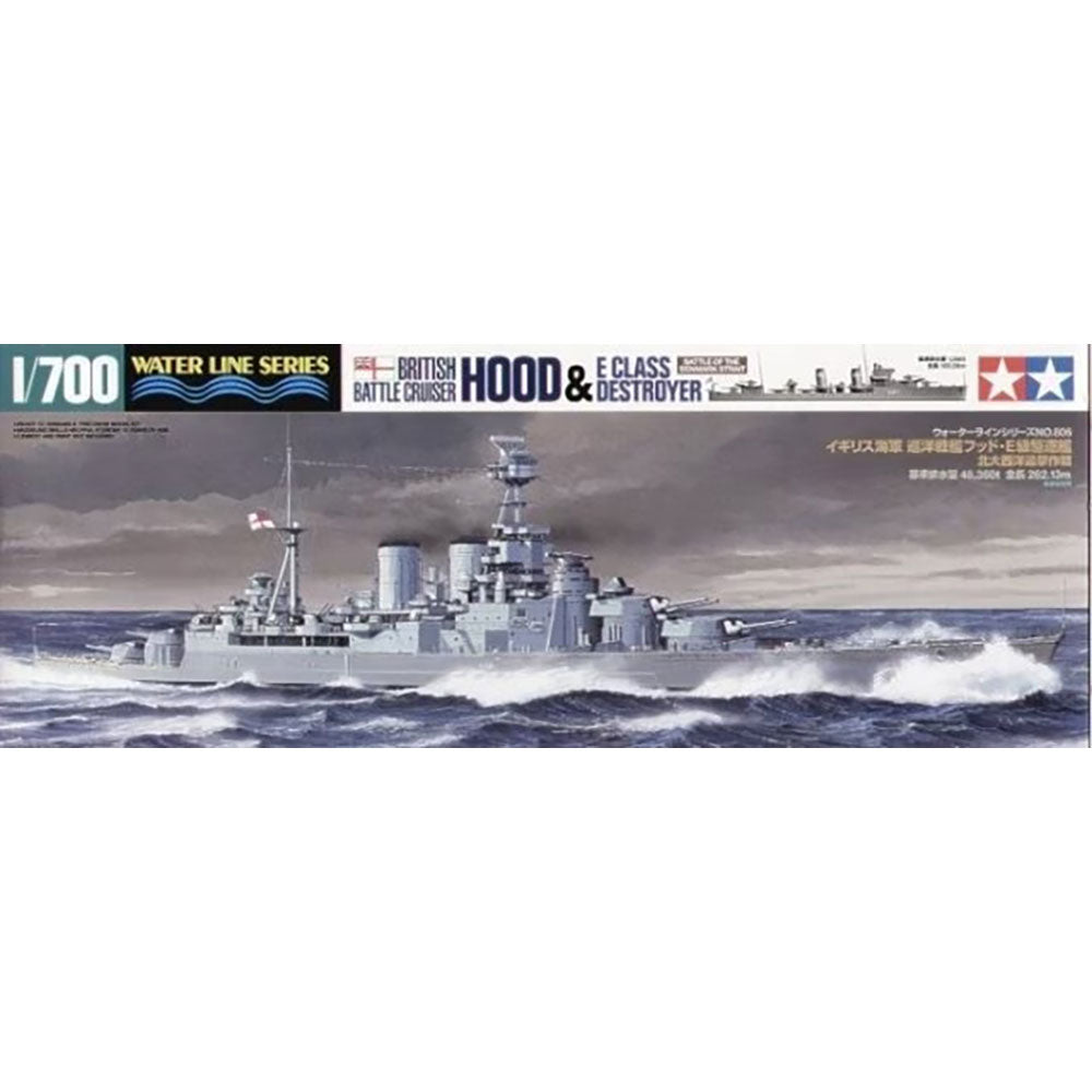 TAMIYA 1/700 BRITISH BATTLE CRUISER HOOD AND E CLASS DESTROYER