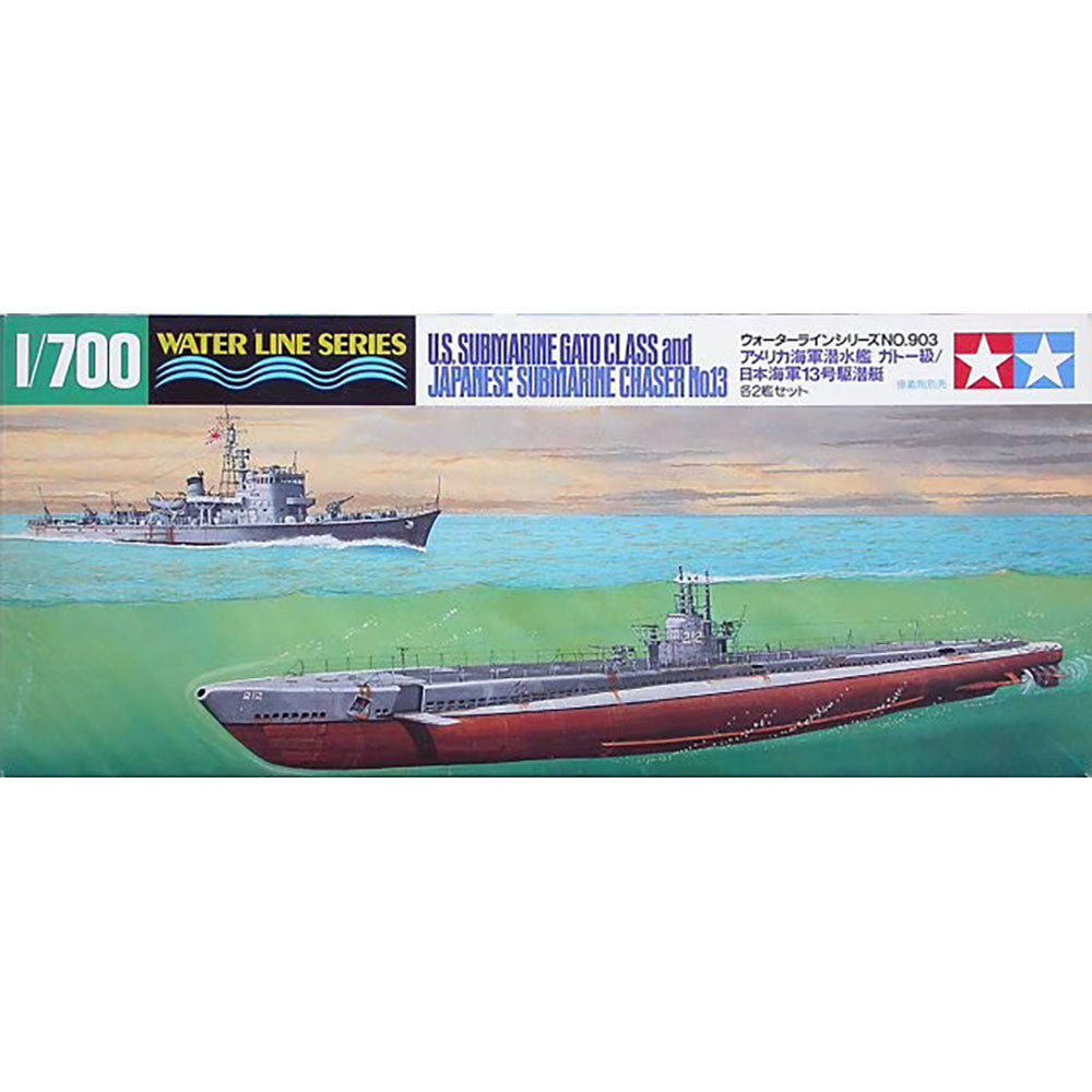 TAMIYA 1/700 U.S. SUBMARINE GATO CLASS AND JAPANESE SUBMARINE CHASER NO.13