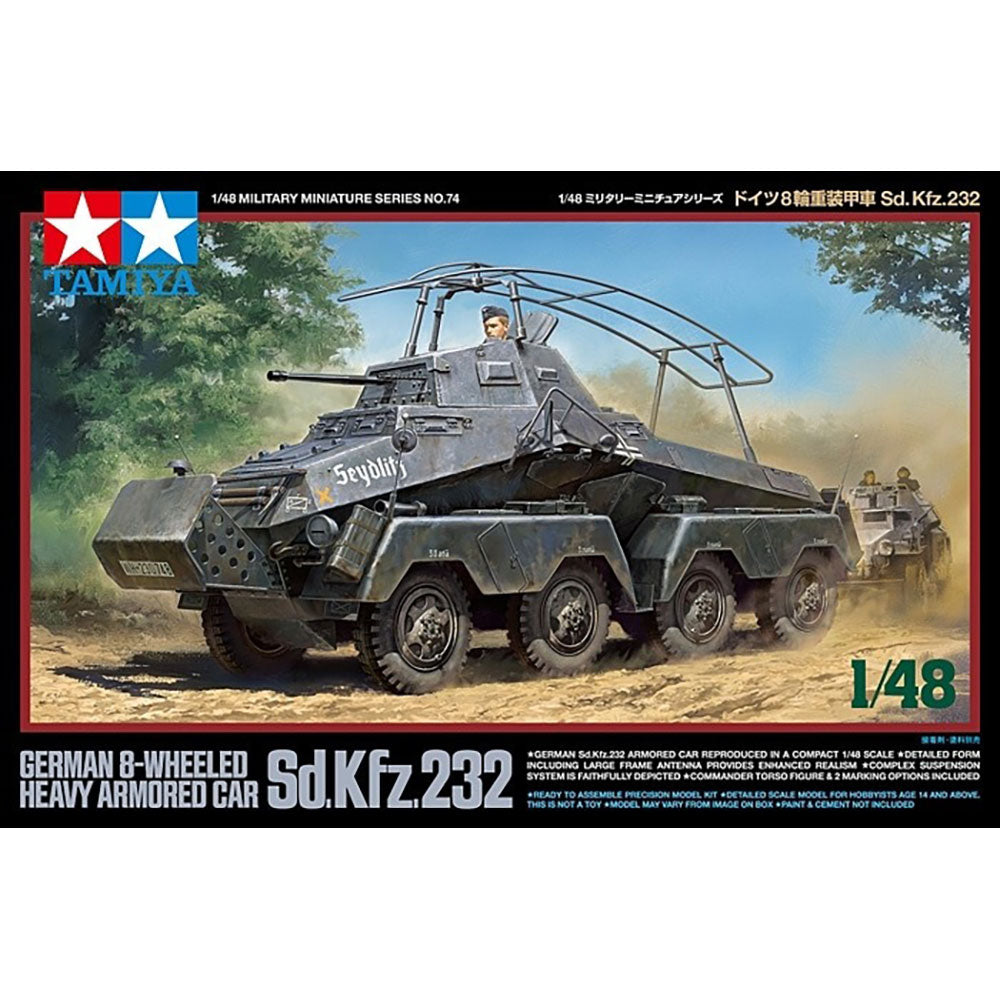 TAMIYA 1/48 SD.KFZ.232 GERMAN 8-WHEELED HEAVY ARMORED CAR