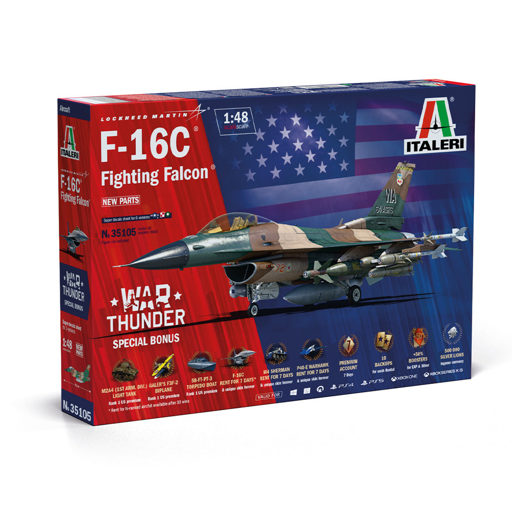ITALERI 1/48 F-16C FIGHTING FALCON - WAR THUNDER EDITION