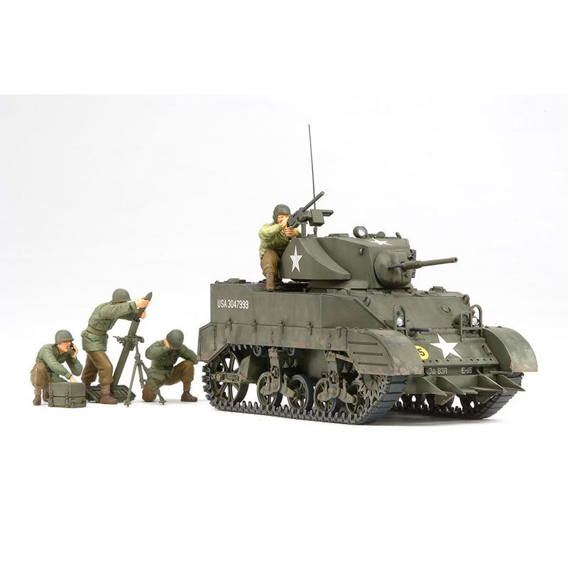 TAMIYA 1/35 U.S. LIGHT TANK M5A1 "PERSUIT OPERATION" W/4 FIGURES