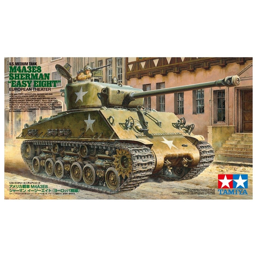 TAMIYA 1/35 M4A3E8 SHERMAN "EASY EIGHT" U.S. MEDIUM TANK EUROPEAN THEATER