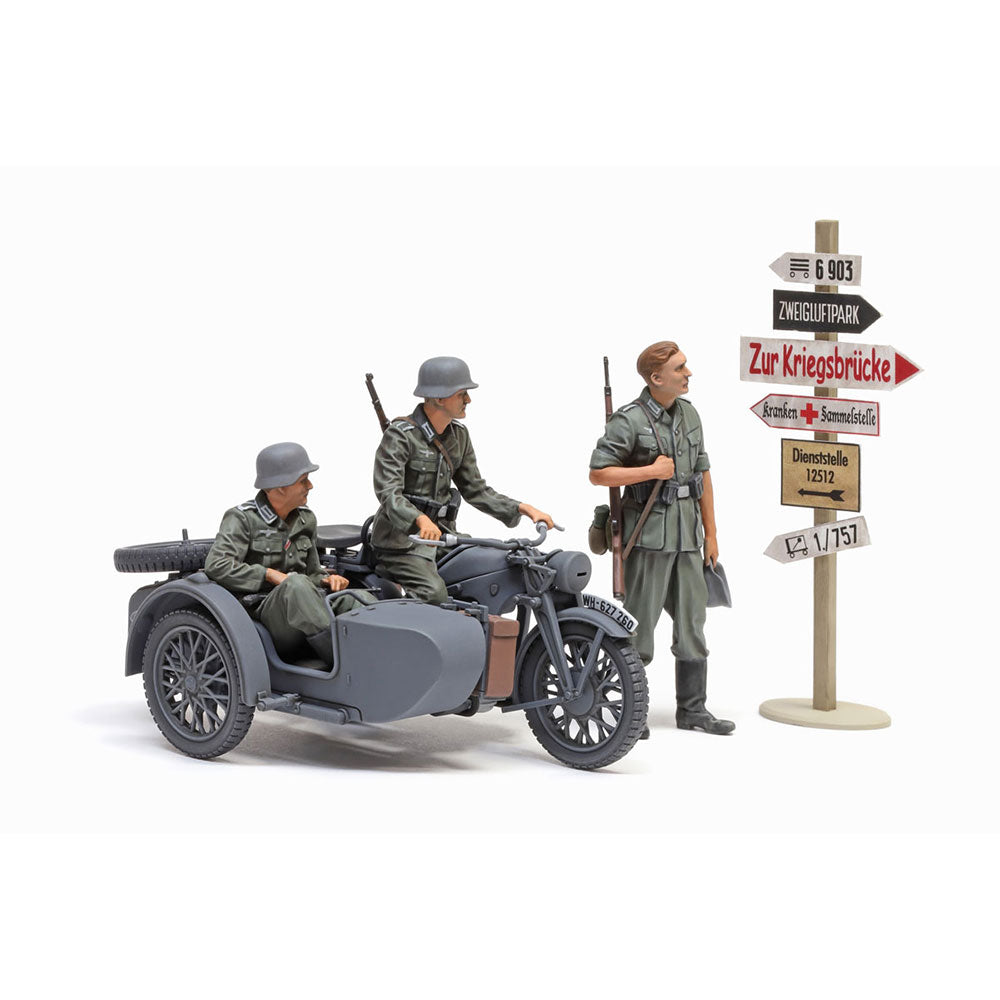 TAMIYA 1/35 GERMAN KS600 MOTORCYCLE AND SIDECAR