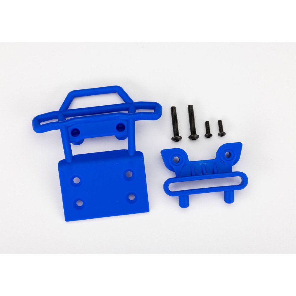 TRAXXAS BUMPER FRONT/MOUNT BLUE