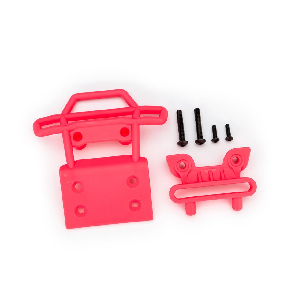TRAXXAS BUMPER FRONT/MOUNT PINK