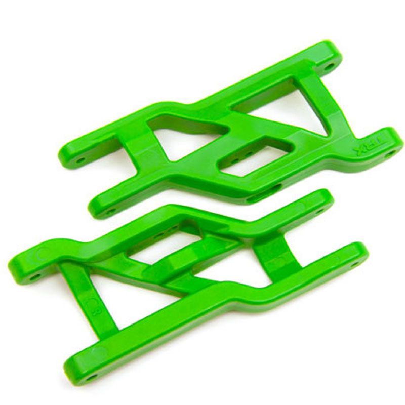 TRAXXAS SUSPENSION ARMS GREEN FRONT HEAVY DUTY (2)