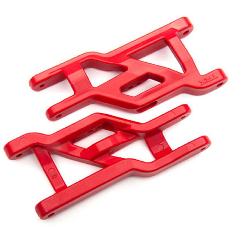 TRAXXAS SUSPENSION ARMS RED FRONT HEAVY DUTY (2)