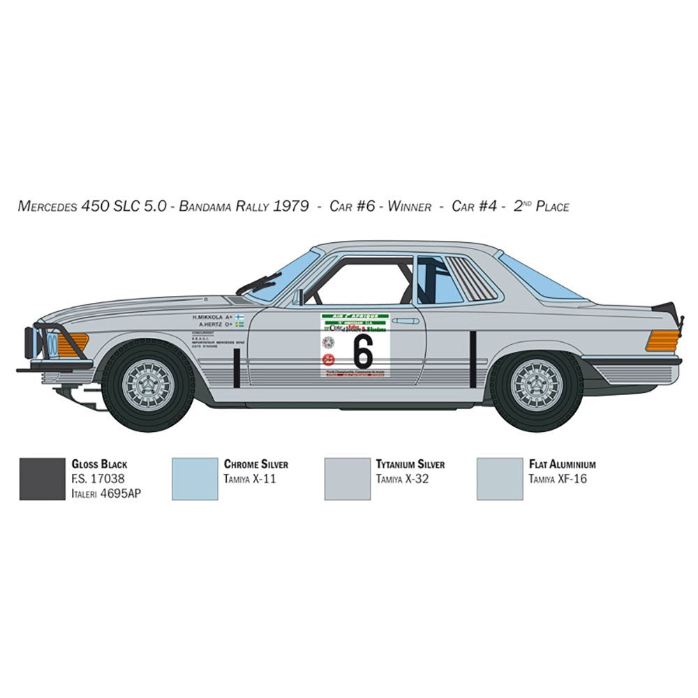 ITALERI 1/24 MERCEDES 450 SLC RALLYE BANDAMA 1979