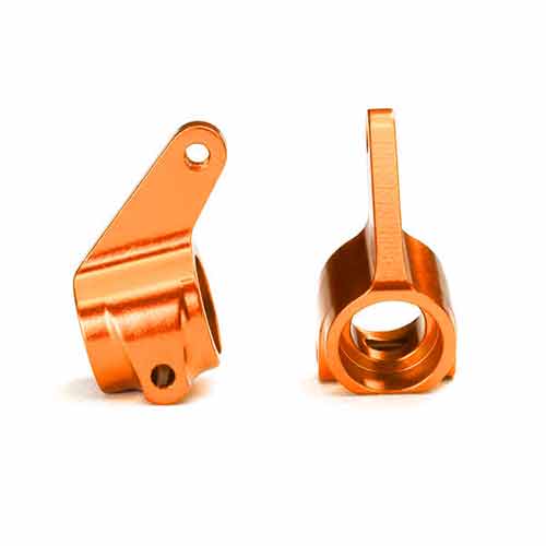 TRAXXAS STEERING BLOCKS RUSTLER/STAMPEDE/BANDIT (2) 6061-T6 ALUM(ORAG-ANOD)