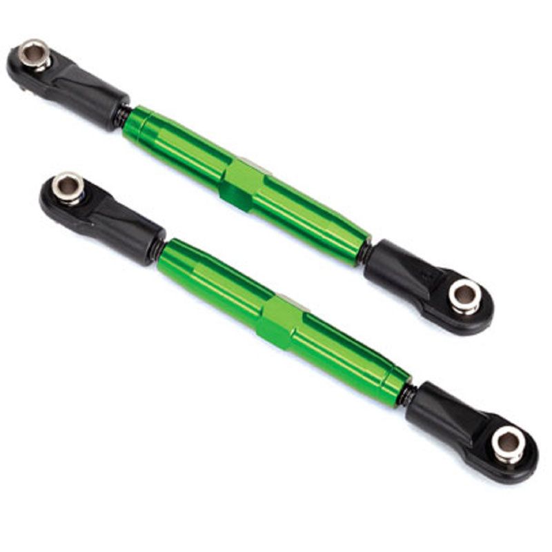 TRAXXAS CAMBER LINKS FRONT (TUBES GREEN-ANOD 7075-T6 ALUM) (83MM) (2)/ ROD ENDS (4)/ ALUM WRENCH (1)