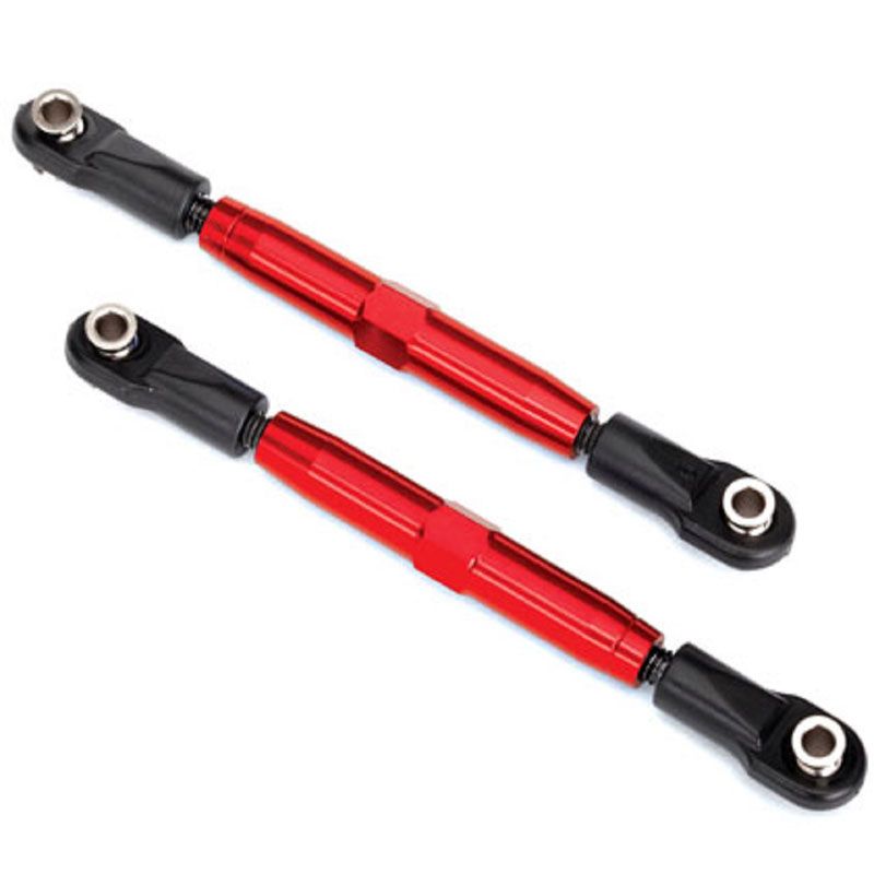 TRAXXAS CAMBER LINKS FRONT (TUBES RED-ANOD 7075-T6 ALUM) (83MM) (2)/ ROD ENDS (4)/ WRENCH (1)