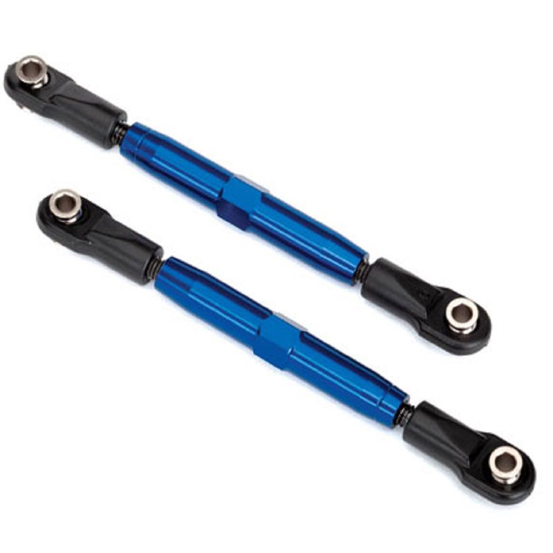 TRAXXAS CAMBER LINKS FRONT (TUBES BLUE-ANOD 7075-T6 ALUM) (83MM) (2)/ ROD ENDS (4)/ WRENCH (1)