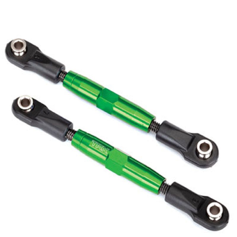 TRAXXAS CAMBER LINKS REAR (TUBES GREEN-ANOD 7075-T6 ALUM) (73MM) (2)/ ROD ENDS (4)/ WRENCH (1)