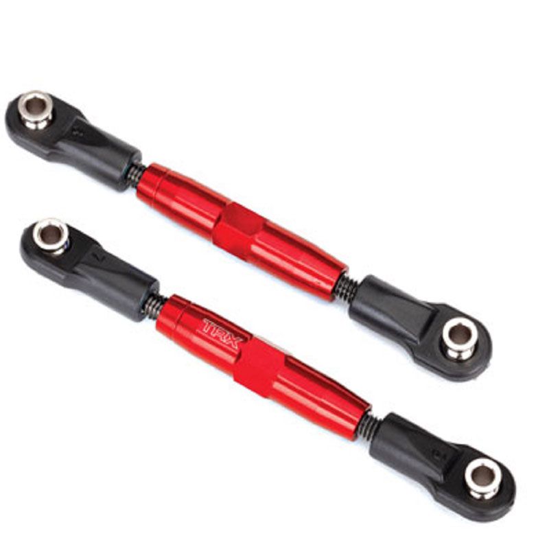 TRAXXAS CAMBER LINKS REAR (TUBES RED-ANOD 7075-T6 ALUM) (73MM) (2)/ ROD ENDS (4)/ WRENCH (1)