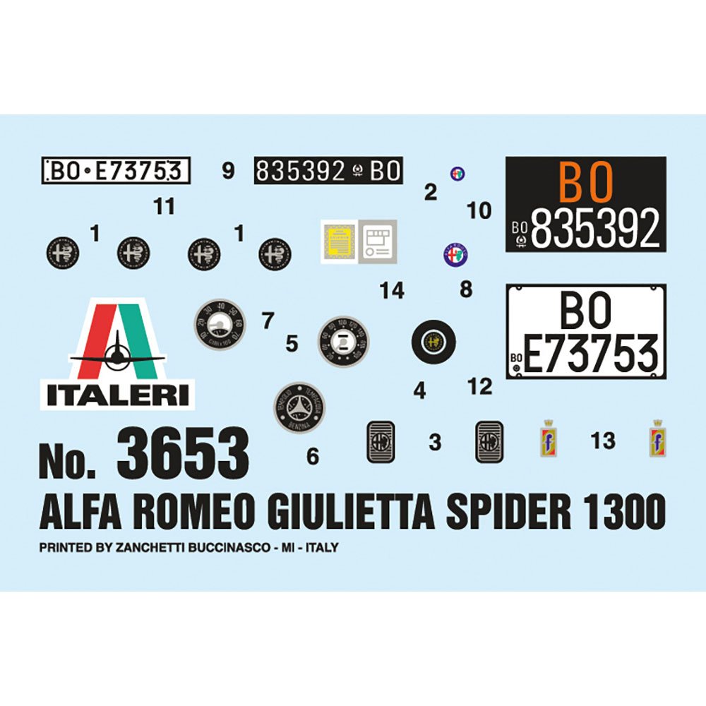 ITALERI 1/24 ALPHA ROMEO GULIETTA SPYDER 1600