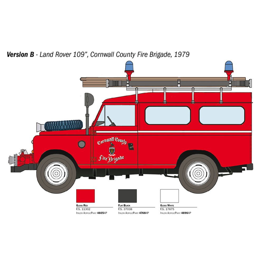 ITALERI 1/24 LAND ROVER FIRE TRUCK