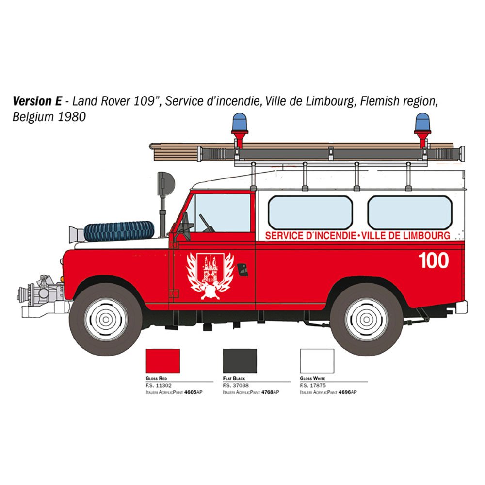 ITALERI 1/24 LAND ROVER FIRE TRUCK