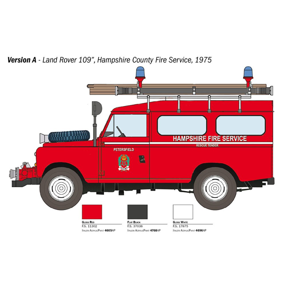 ITALERI 1/24 LAND ROVER FIRE TRUCK