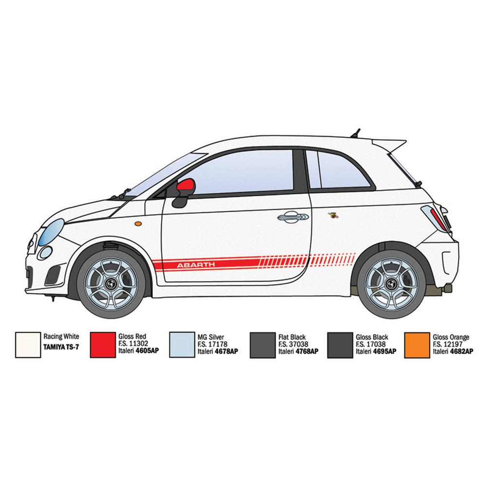 ITALERI 1/24 FIAT 500 ABARTH 2008