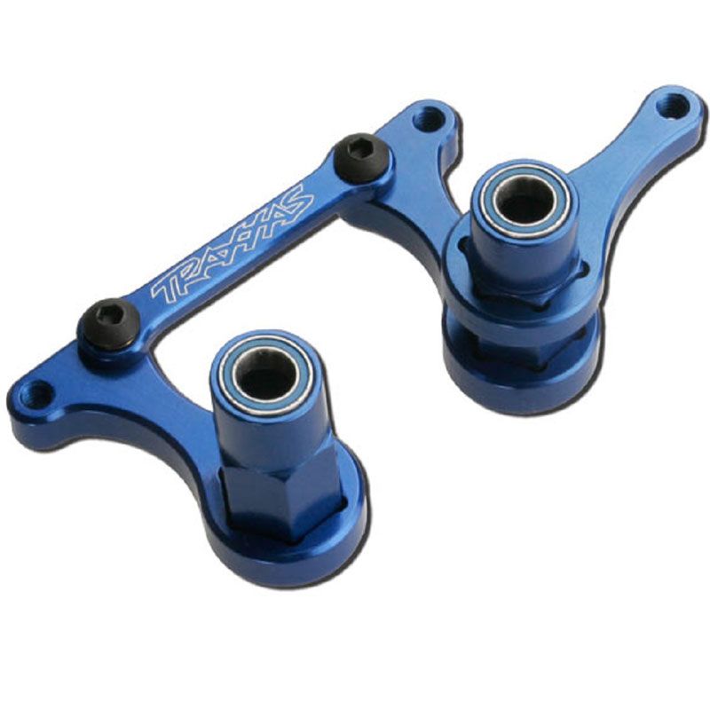 TRAXXAS STEERING BELL CRANKS BLUE ALM