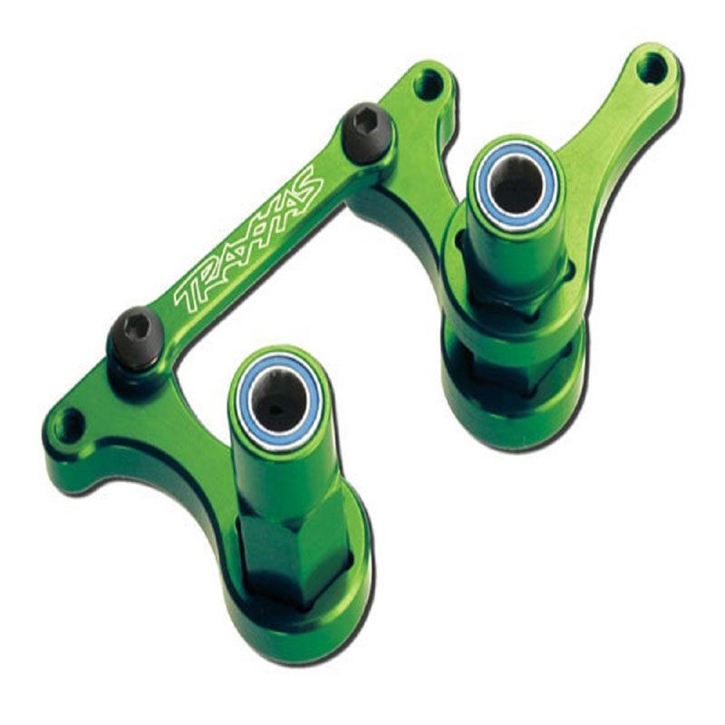 TRAXXAS STEERING BELLCRANKS DRAG LINK (GRN-ANOD 6061-T6 ALUM) 5X8MM BALL BEARINGS (4)