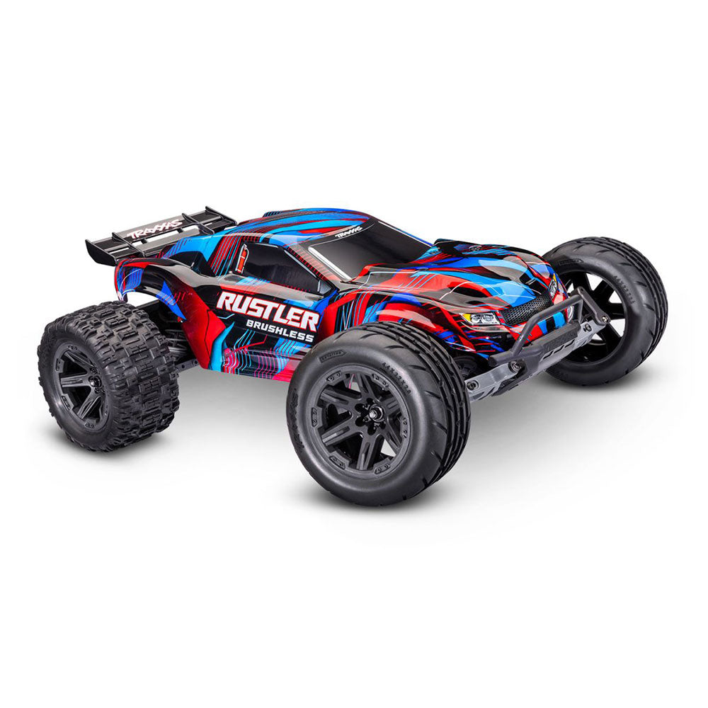 TRAXXAS RUSTLER 2WD BRUSHLESS - RED