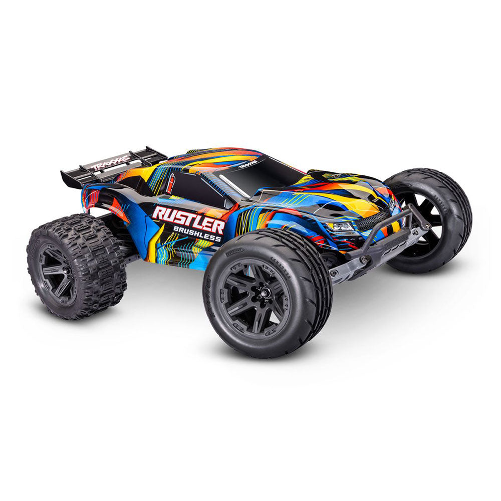 TRAXXAS RUSTLER 2WD BRUSHLESS - YELLOW