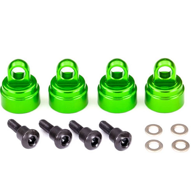 TRAXXAS SHOCK CAPS ALUMINIUM (GREEN)