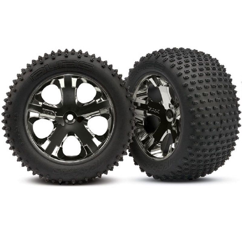 TRAXXAS TYRES & WHEELS RUSTLER REAR