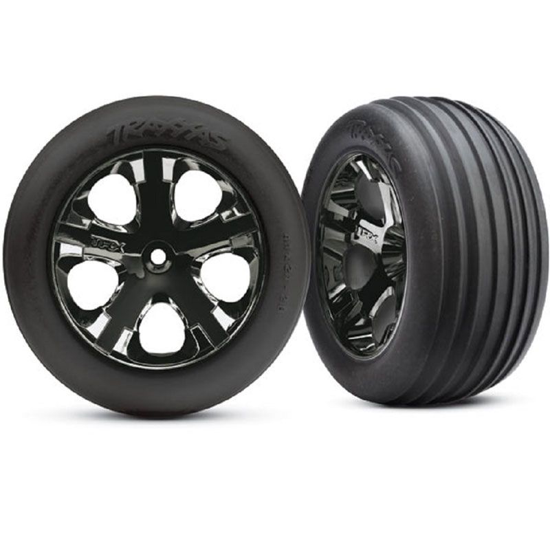 TRAXXAS TYRES & WHEELS RUSTLER FRONT