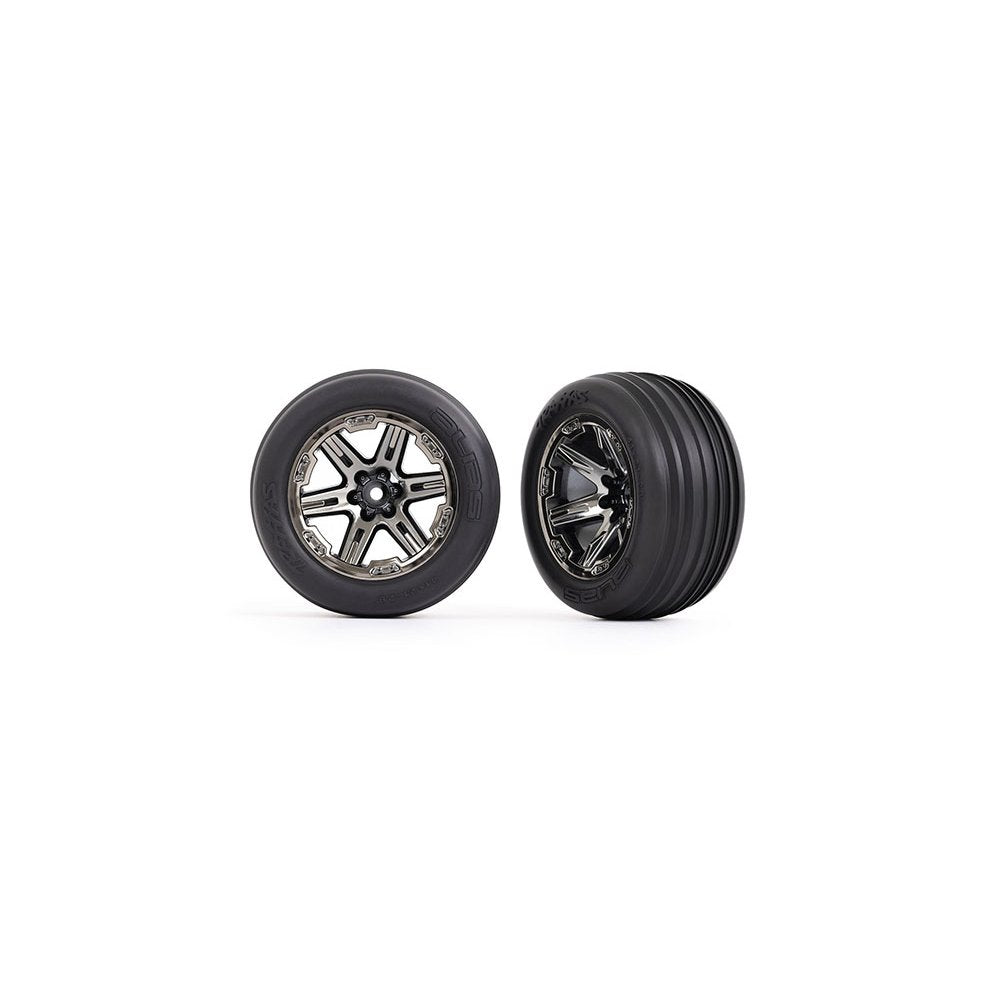 TRAXXAS T&W RXT BLK CHRM 2.8/RIBBED