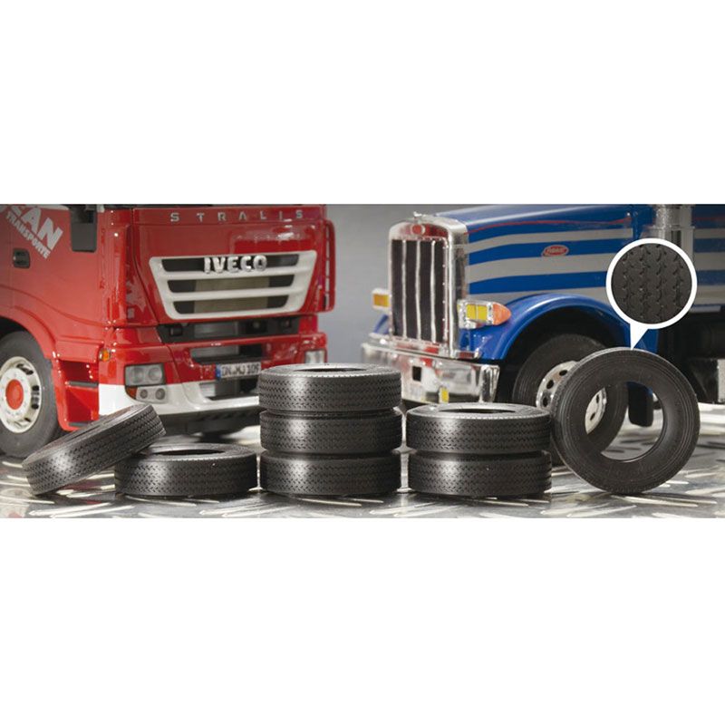 ITALERI 1/24 TRUCK RUBBER TYRES (8 PCS)