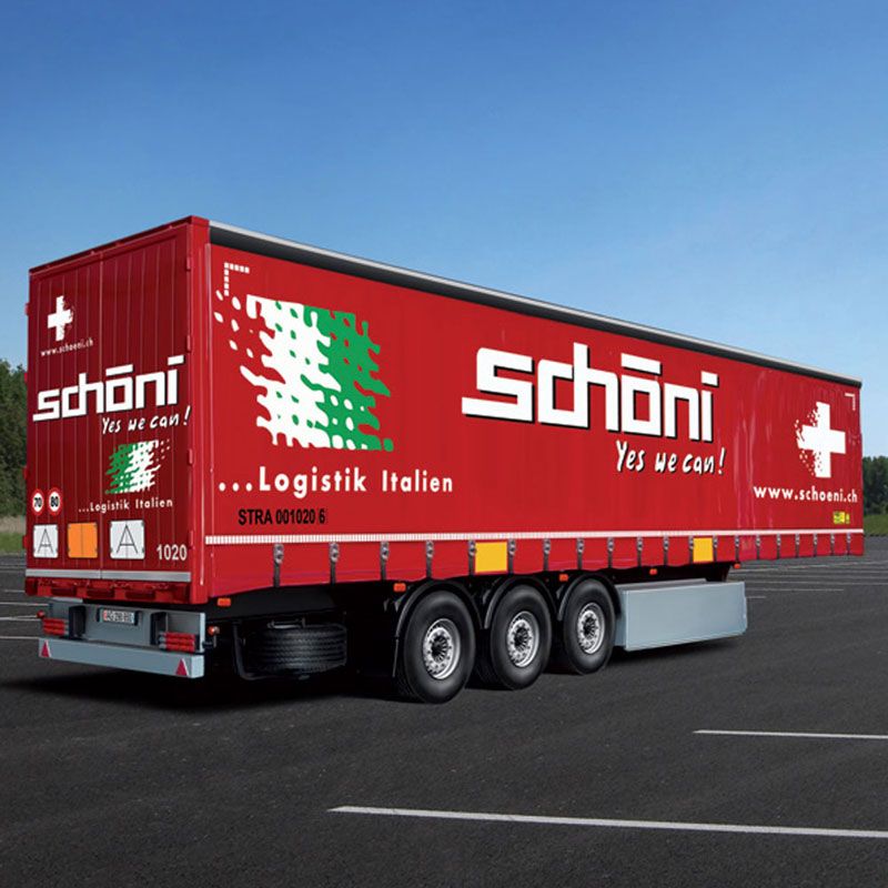 ITALERI 1/24 CURTAINSIDE TRAILER "SCHOENI.CH"