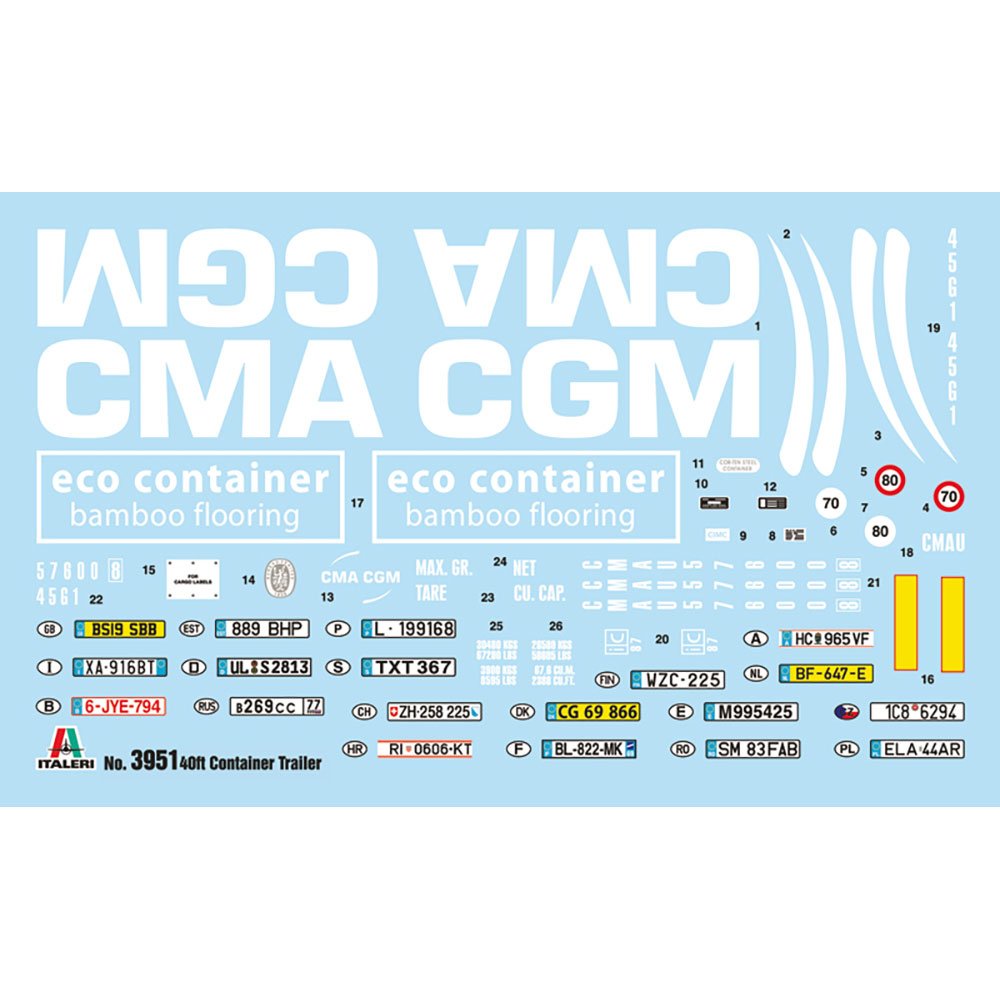 ITALERI 1/24 40FT CONTAINER TRAILER